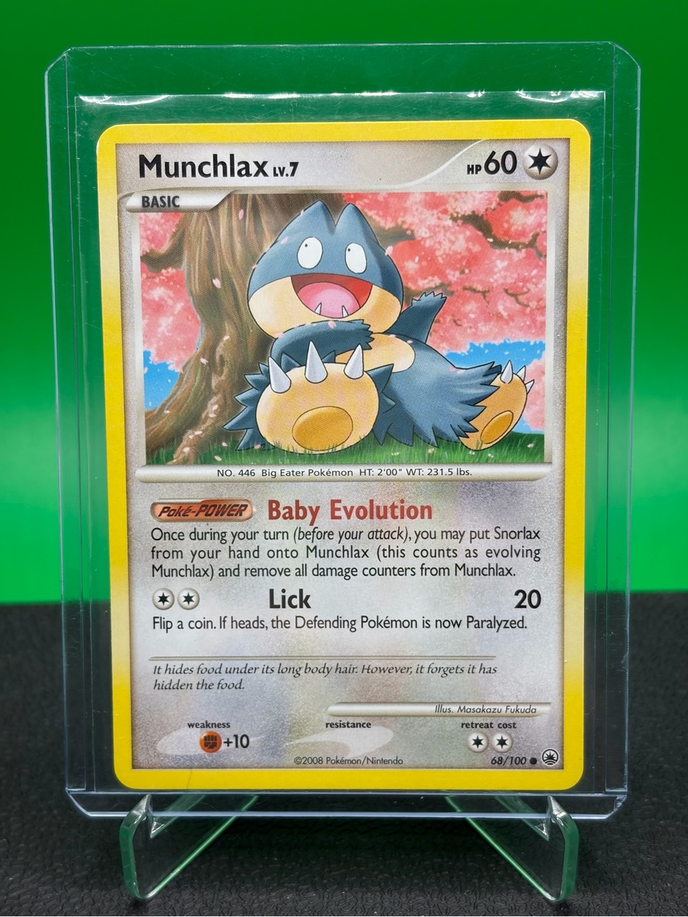 2008 Majestic Dawn Munchlax Pokemon Card